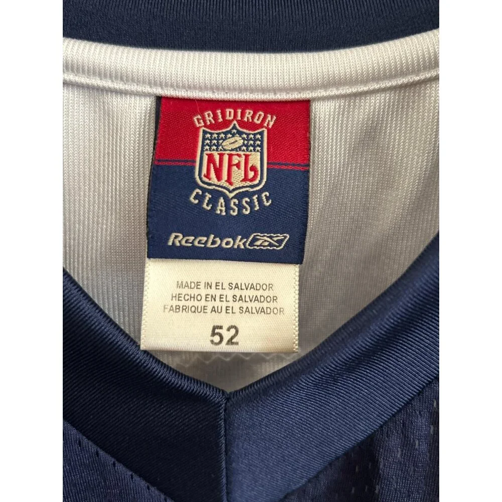 Reebok NFL Gridiron Classic Dallas Cowboys Jersey Size 52 Blue & White Mesh - Picture 2 of 7